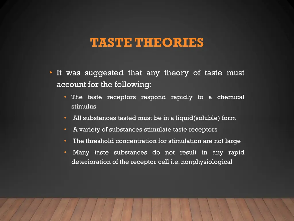 taste theories