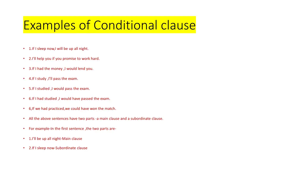 examples of conditional clause