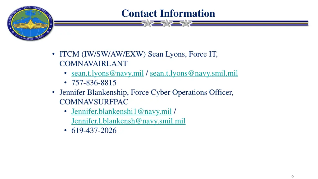 contact information