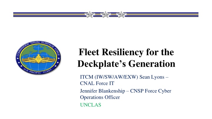 fleet resiliency for the deckplate s generation