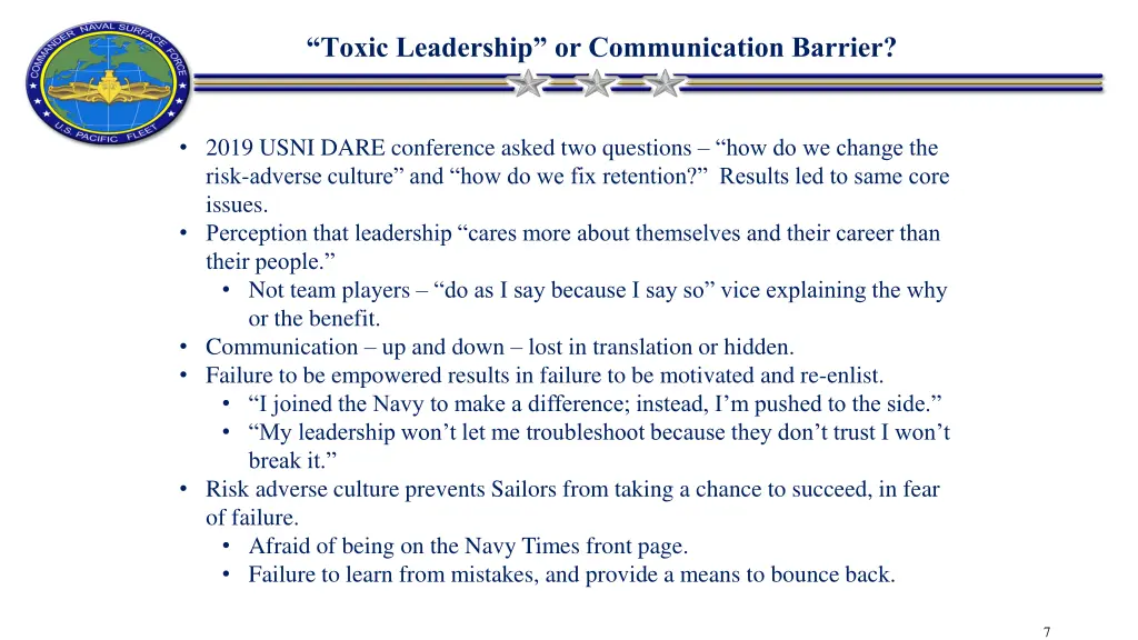 toxic leadership or communication barrier