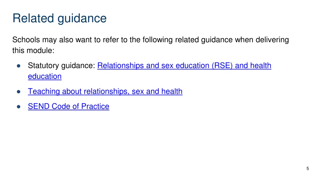 related guidance