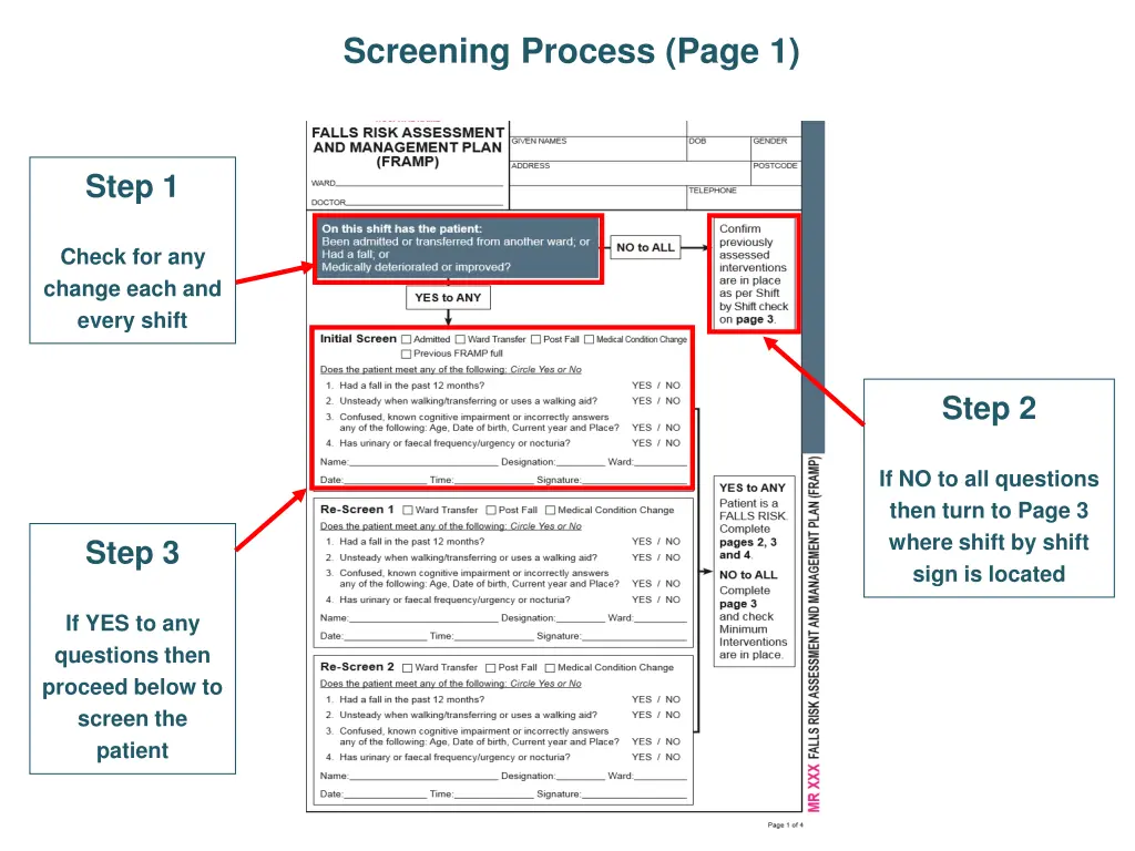 screening process page 1