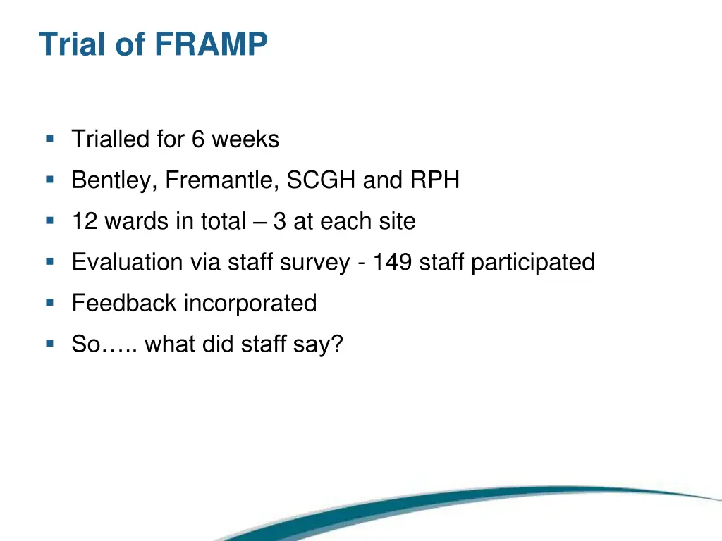 trial of framp