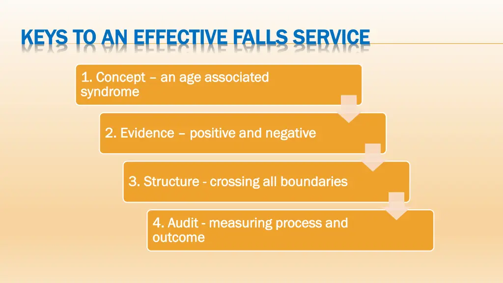 keys to an effective falls service keys 1