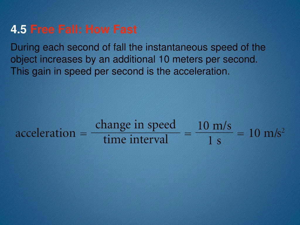 4 5 free fall how fast 1