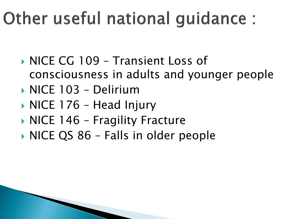 nice cg 109 transient loss of consciousness