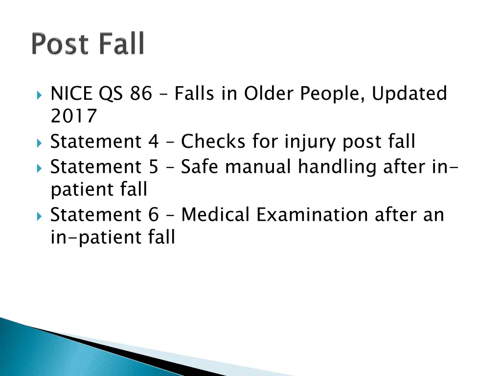 nice qs 86 falls in older people updated 2017