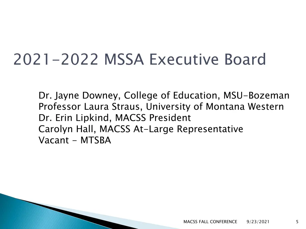 2021 2022 mssa executive board