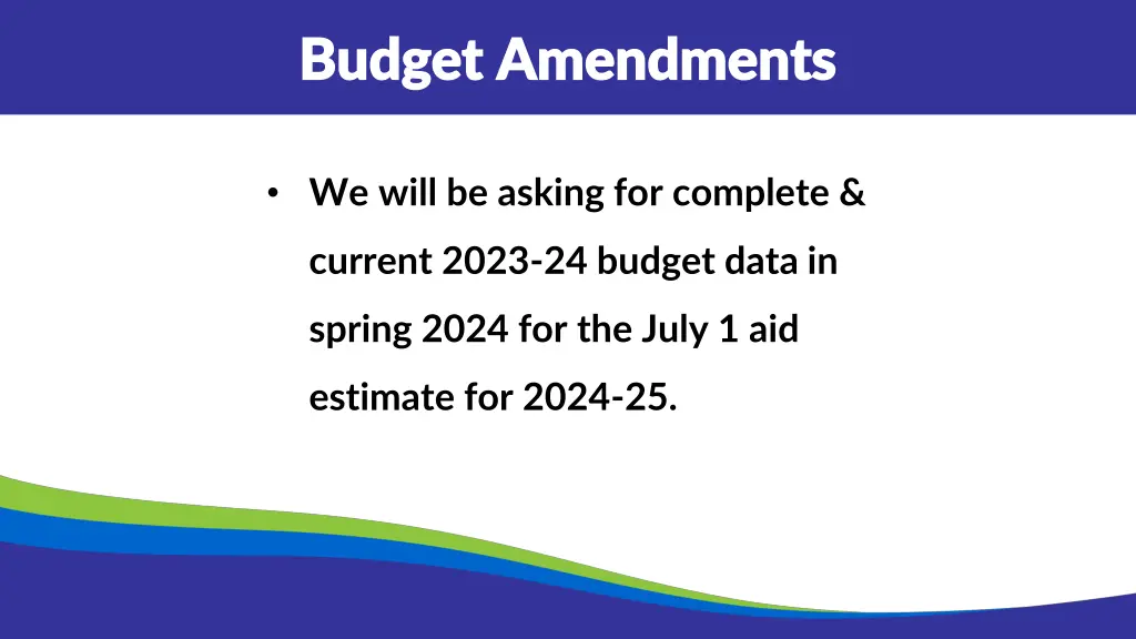 budget amendments budget amendments