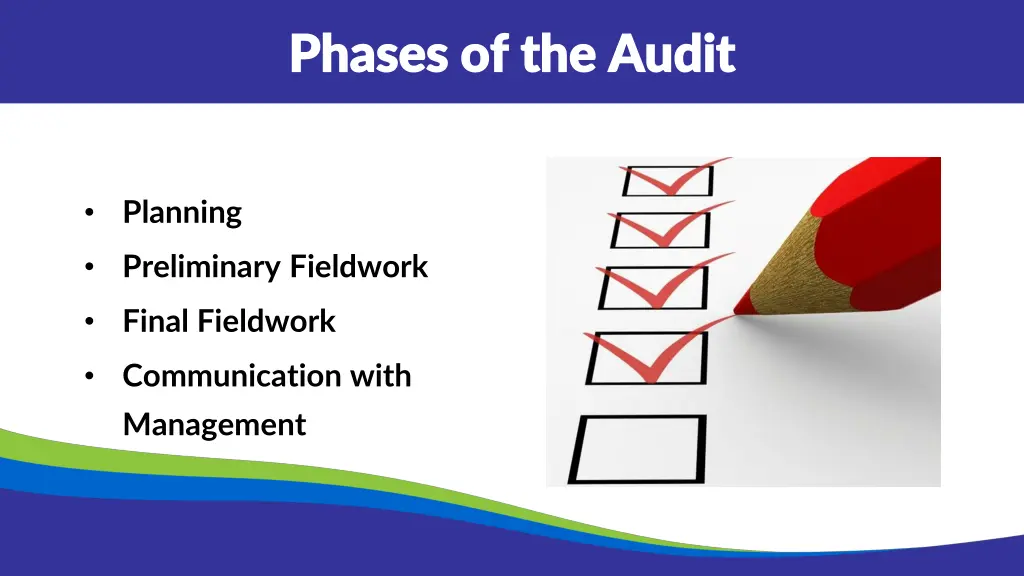 phases of the audit phases of the audit