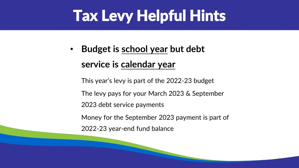 tax levy helpful hints tax levy helpful hints 1