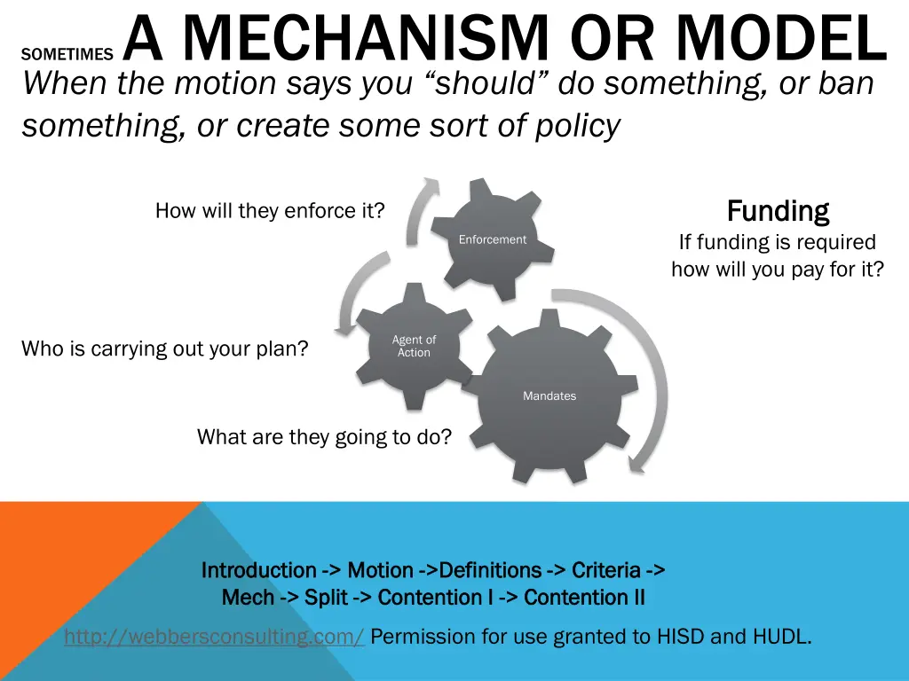 sometimes a mechanism or model when the motion