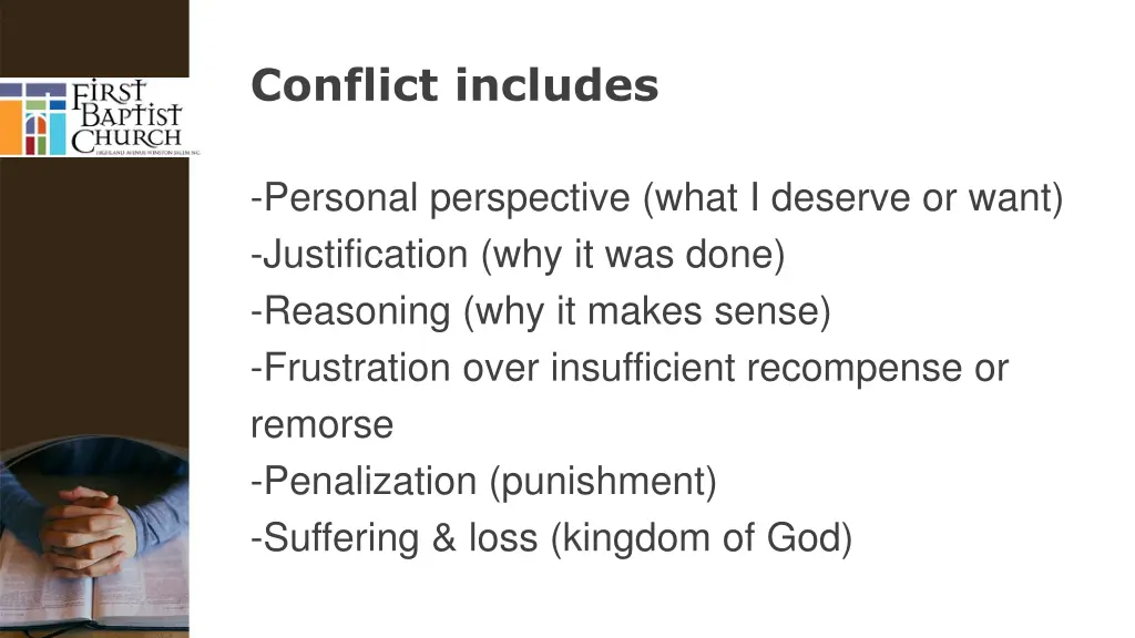 conflict includes