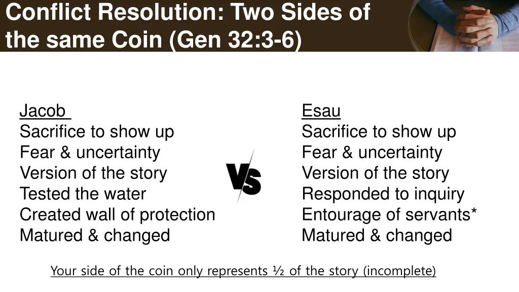 conflict resolution two sides of the same coin