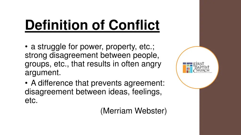 definition of conflict