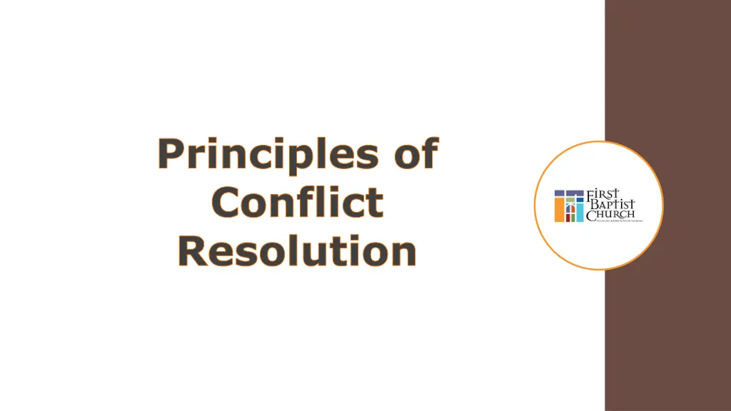 principles of conflict resolution