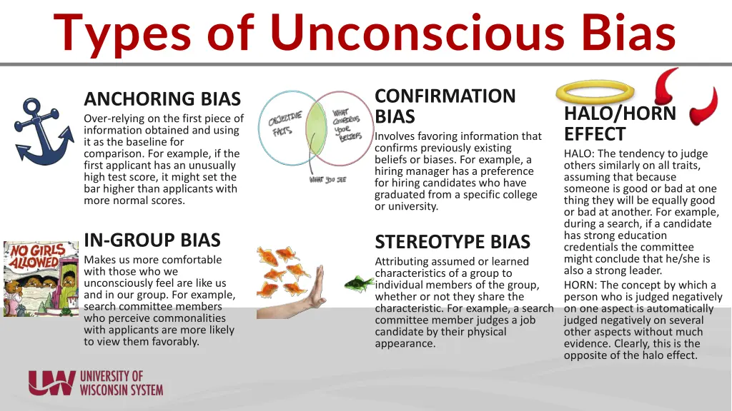 types of unconscious bias