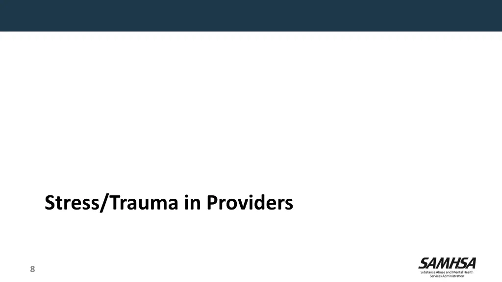 stress trauma in providers