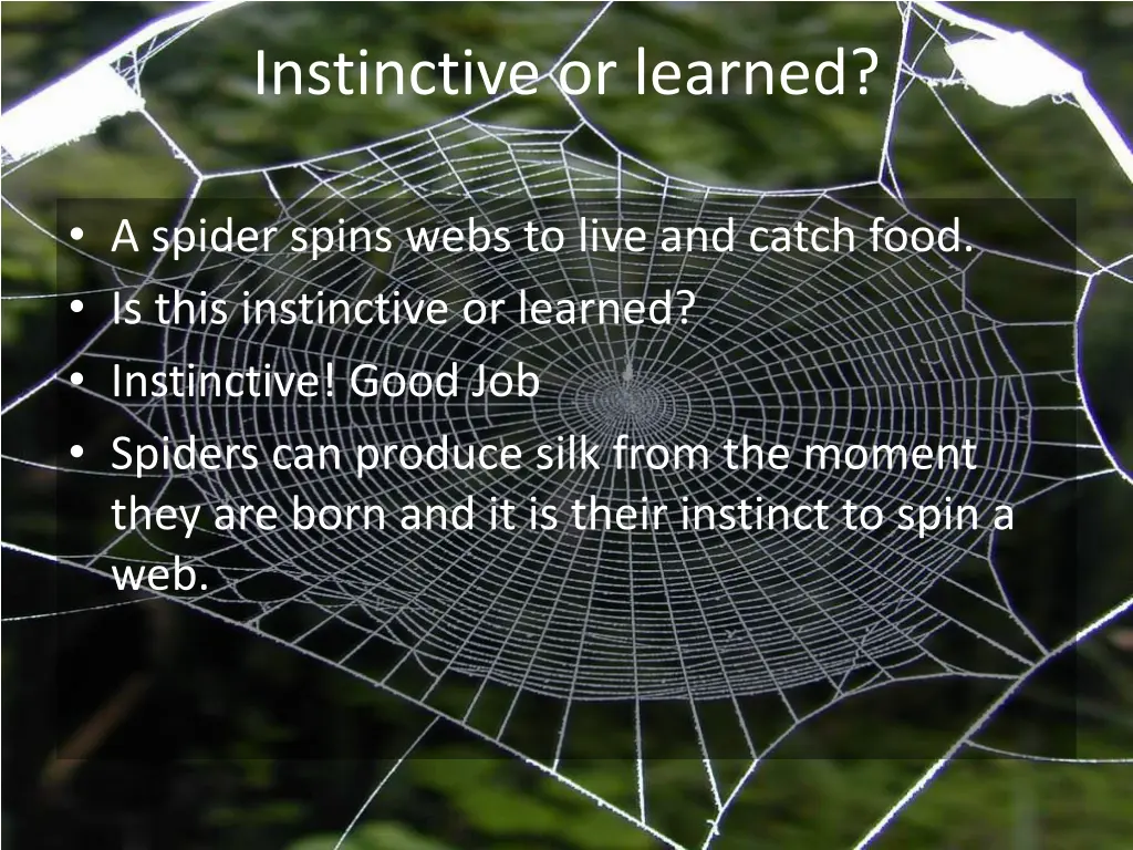 instinctive or learned 2