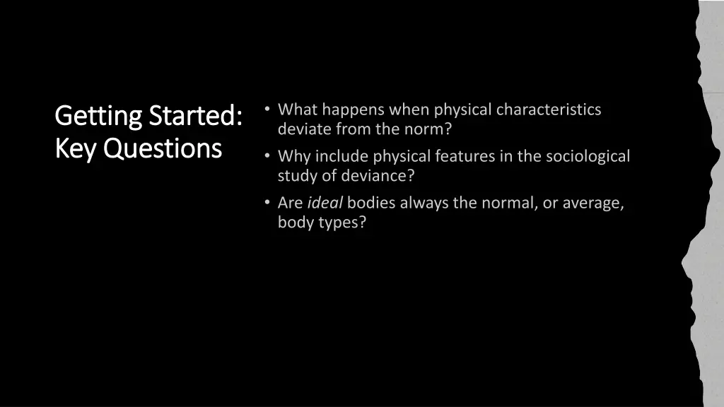 getting started getting started key questions