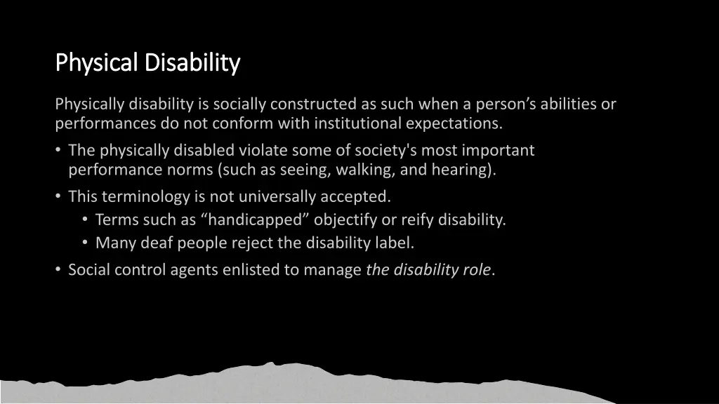 physical disability physical disability