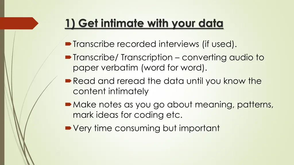 1 get intimate with your data