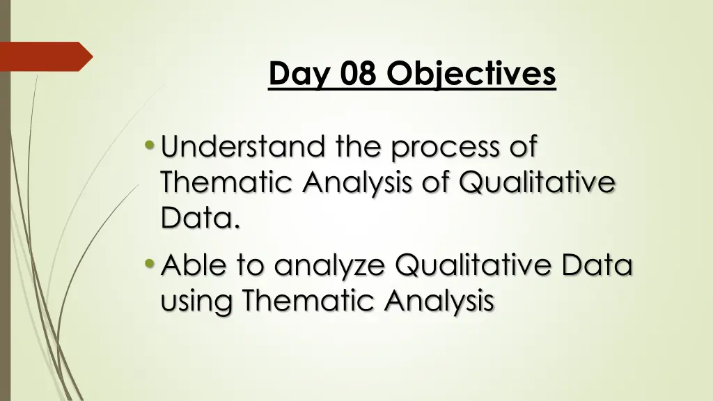 day 08 objectives