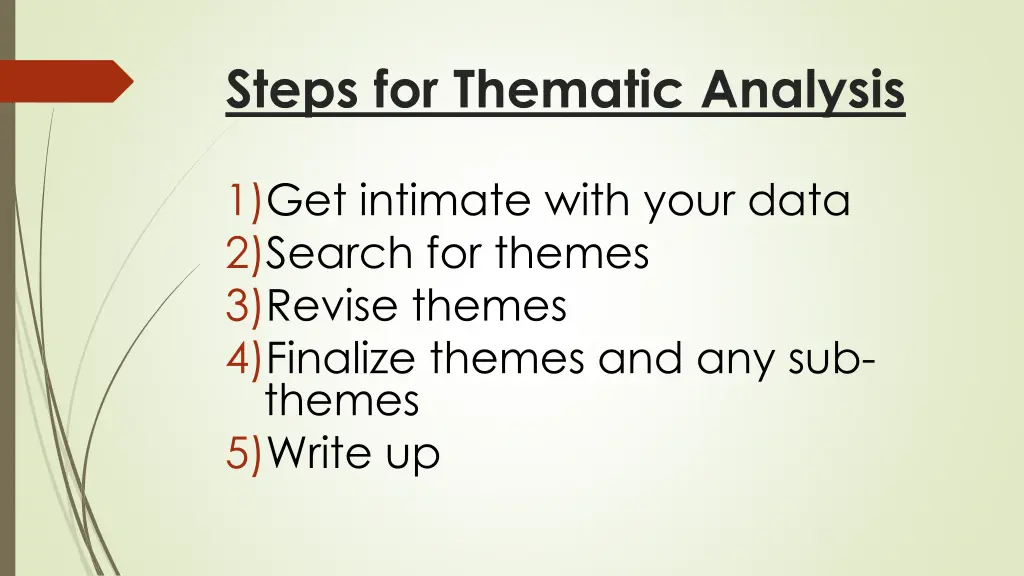 steps for thematic analysis