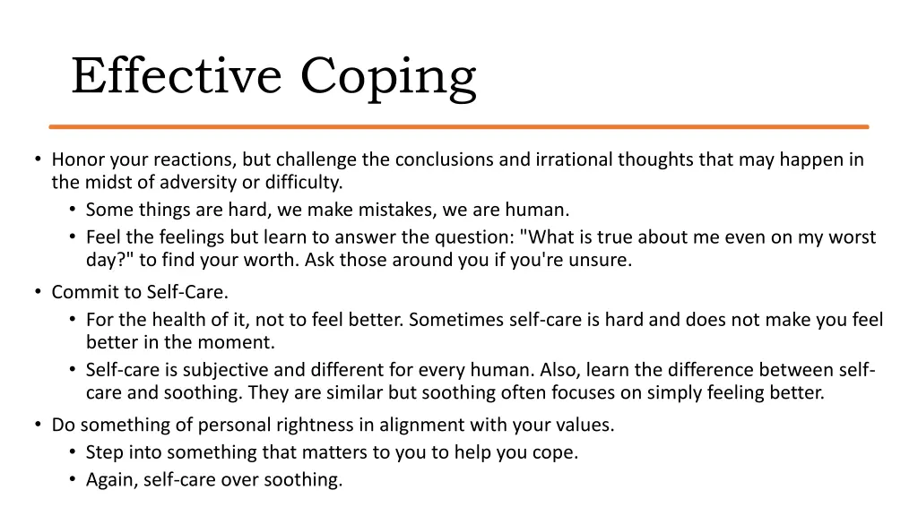 effective coping