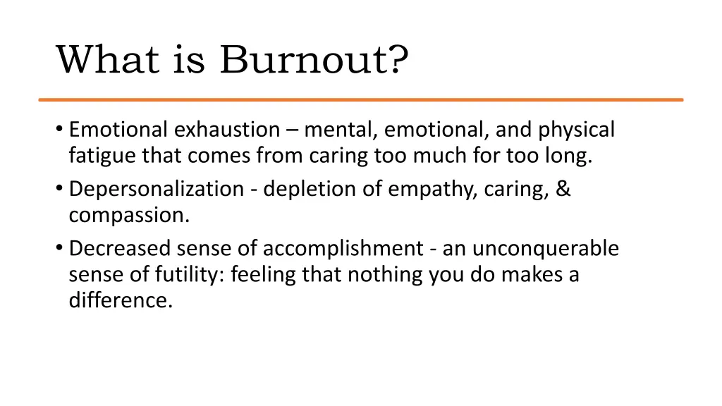 what is burnout