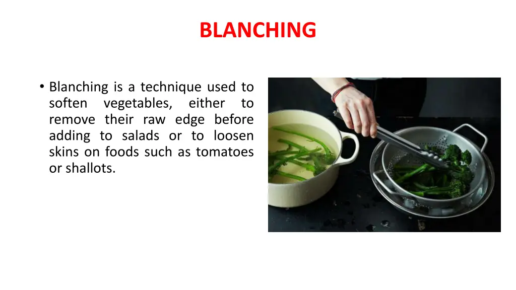 blanching