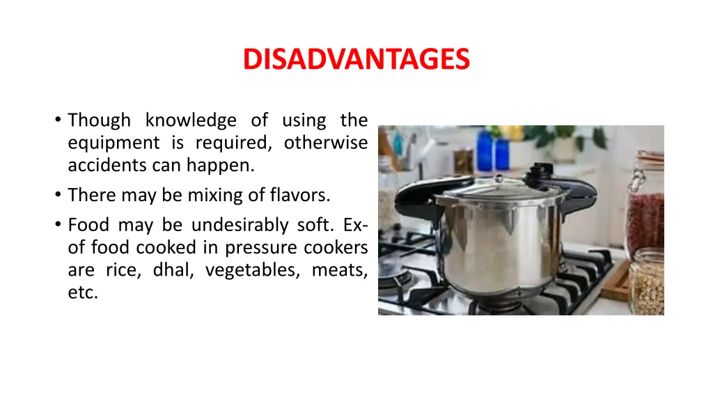 disadvantages