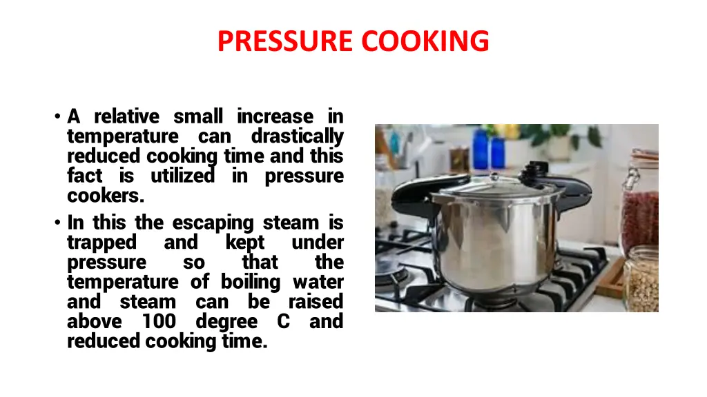 pressure cooking