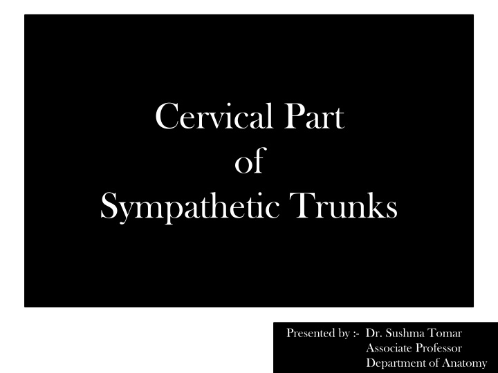 cervical part of sympathetic trunks