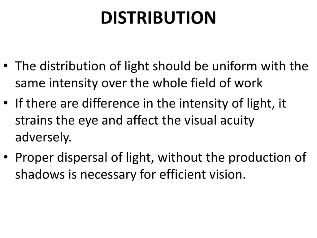 distribution