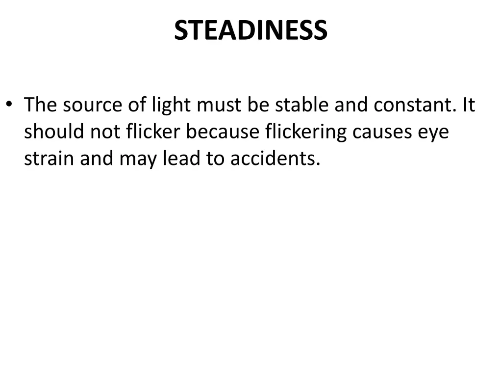 steadiness