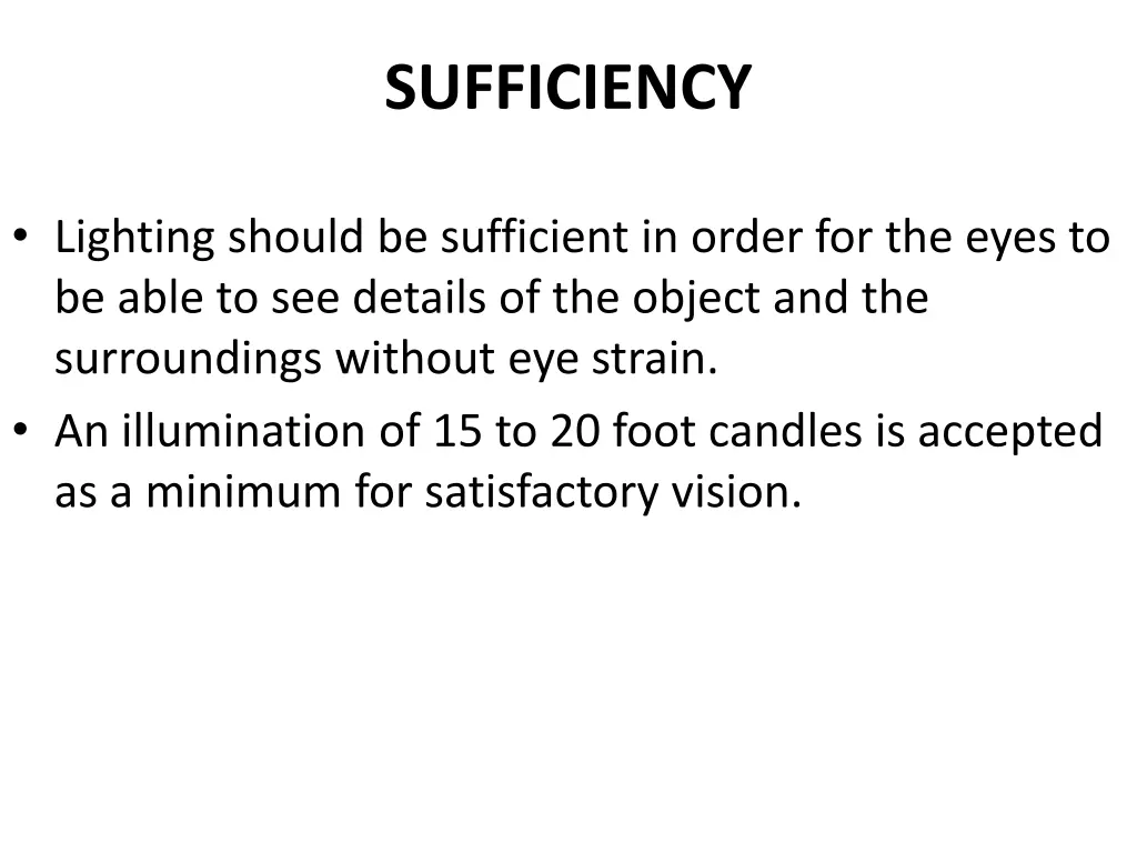 sufficiency