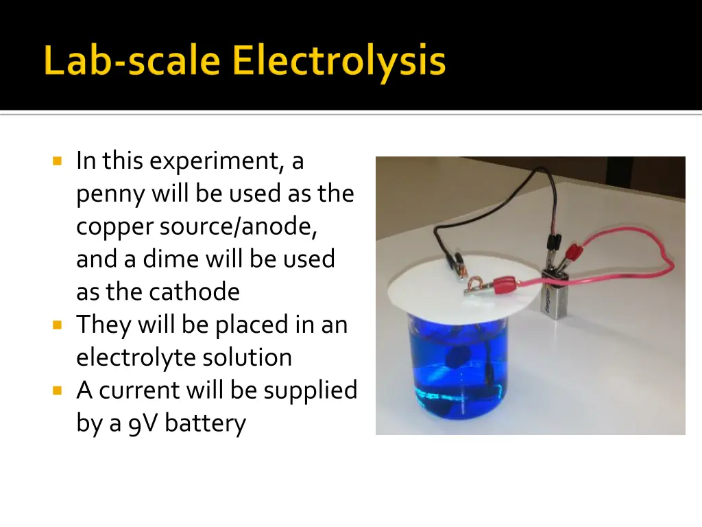 in this experiment a penny will be used