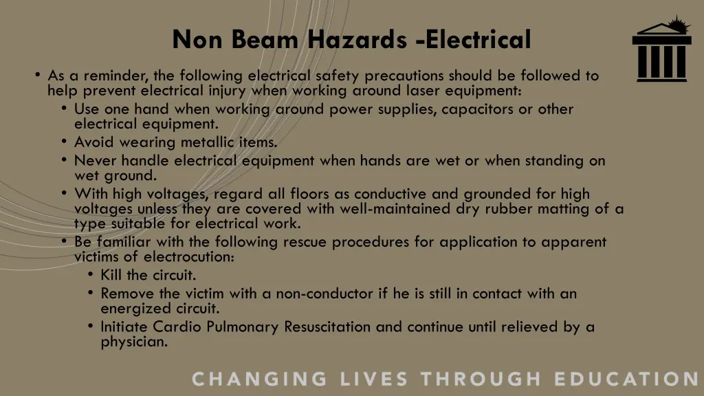 non beam hazards electrical 1