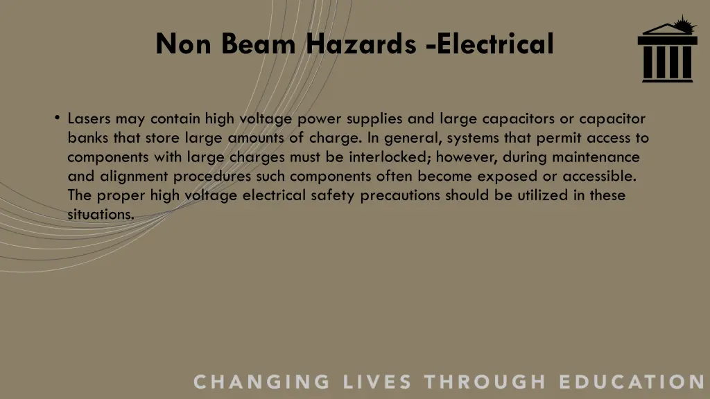 non beam hazards electrical