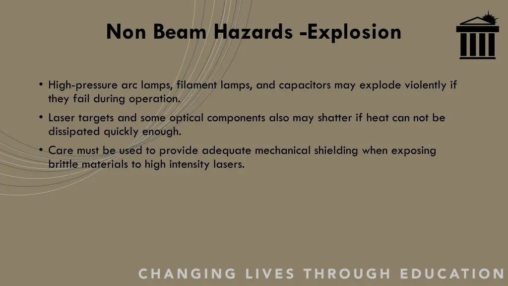 non beam hazards explosion