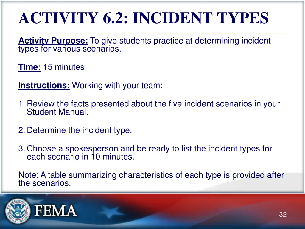 activity 6 2 incident types