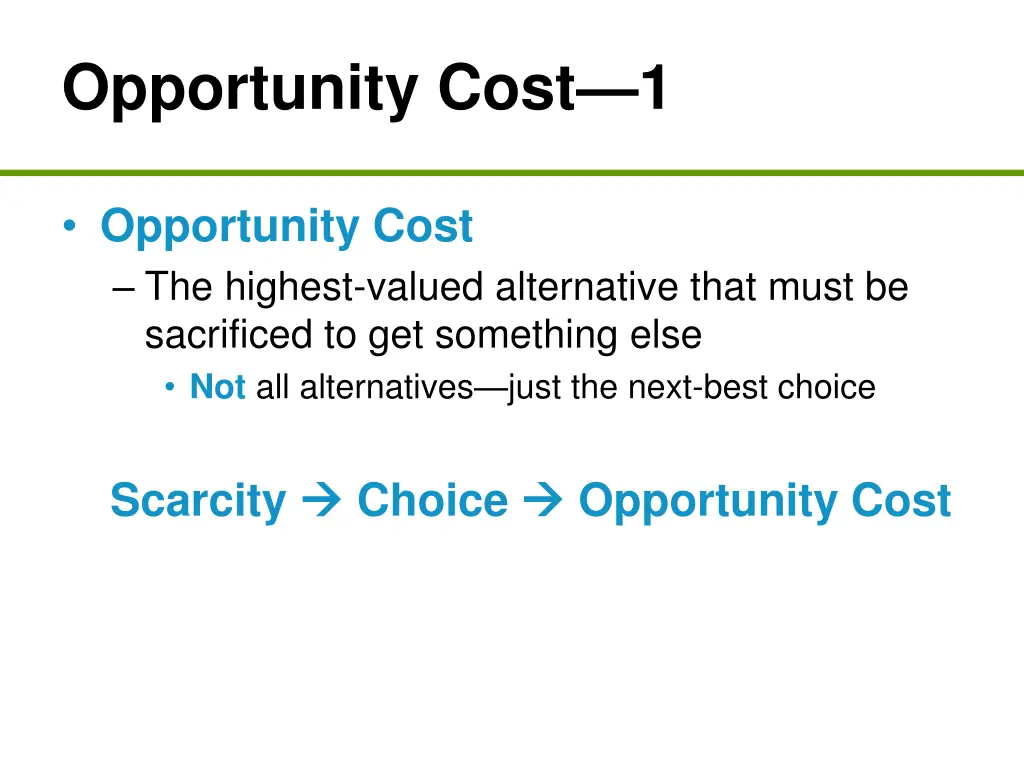 opportunity cost 1