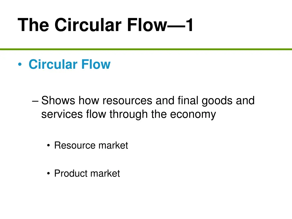 the circular flow 1