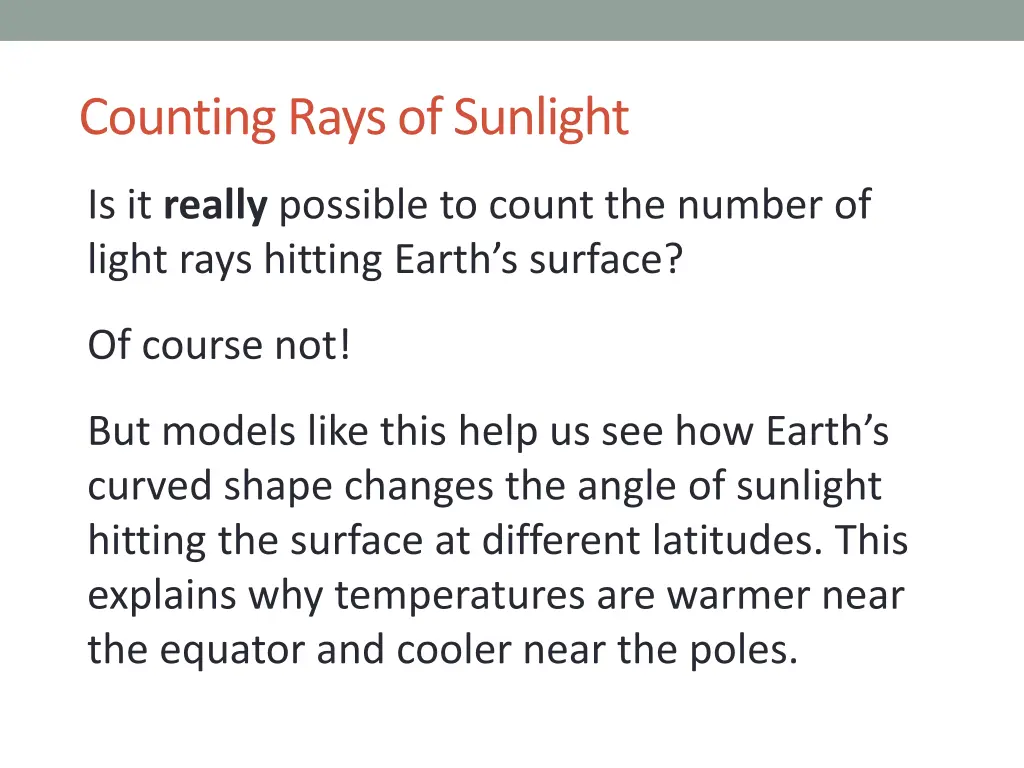 counting rays of sunlight 1