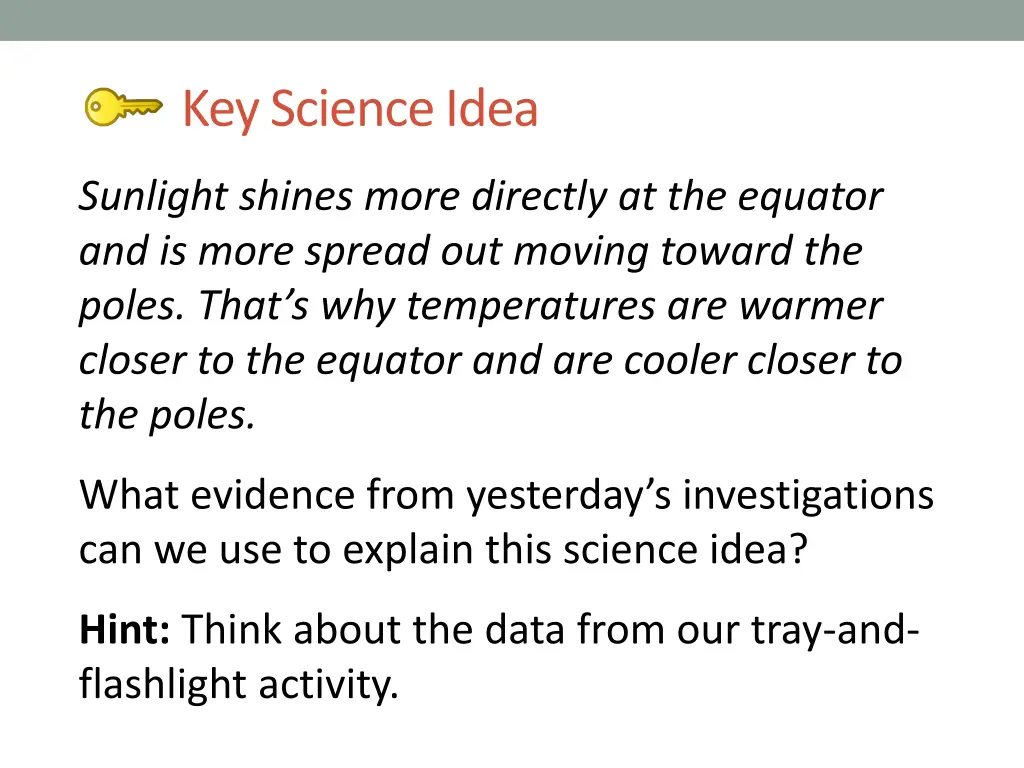 key science idea