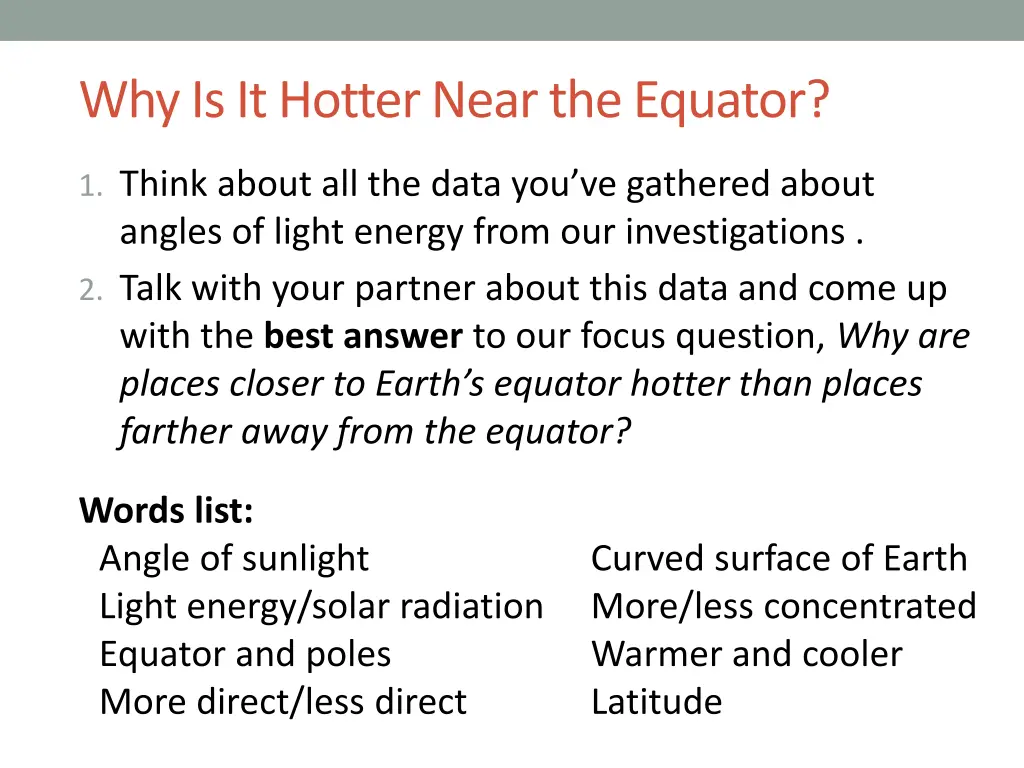 why is it hotter near the equator