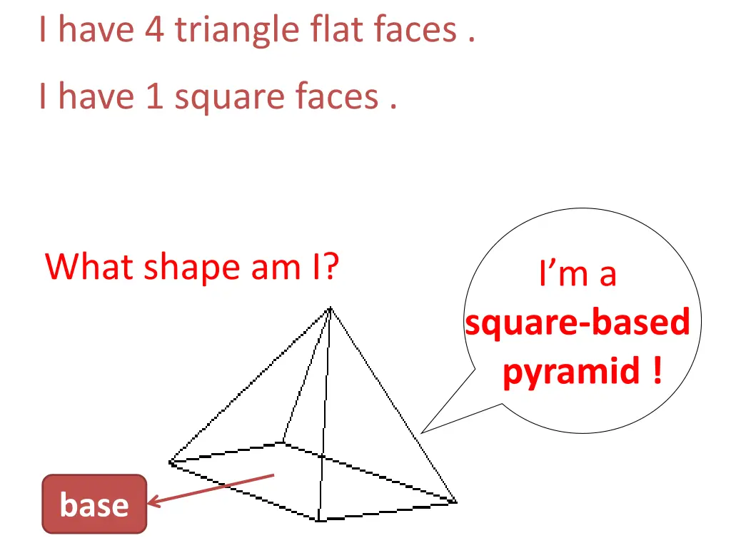 i have 4 triangle flat faces