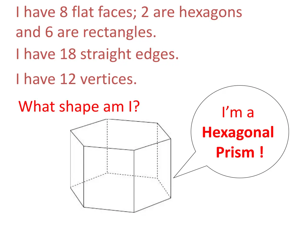 i have 8 flat faces 2 are hexagons